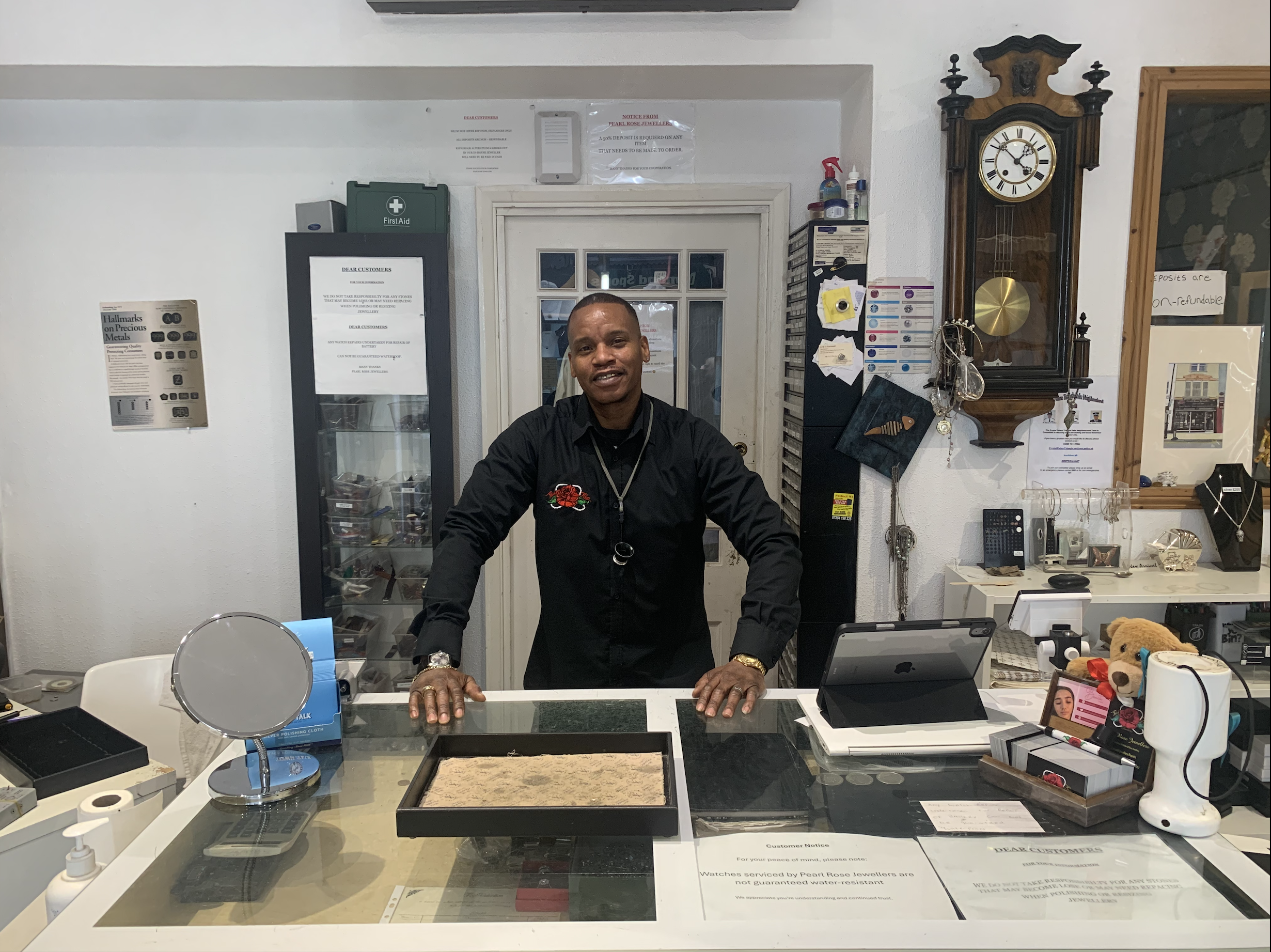 Darren at the workbench